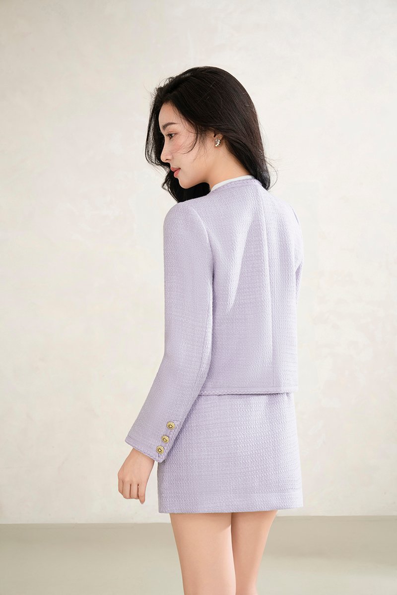 Byeol Tweed Jacket in Lavender