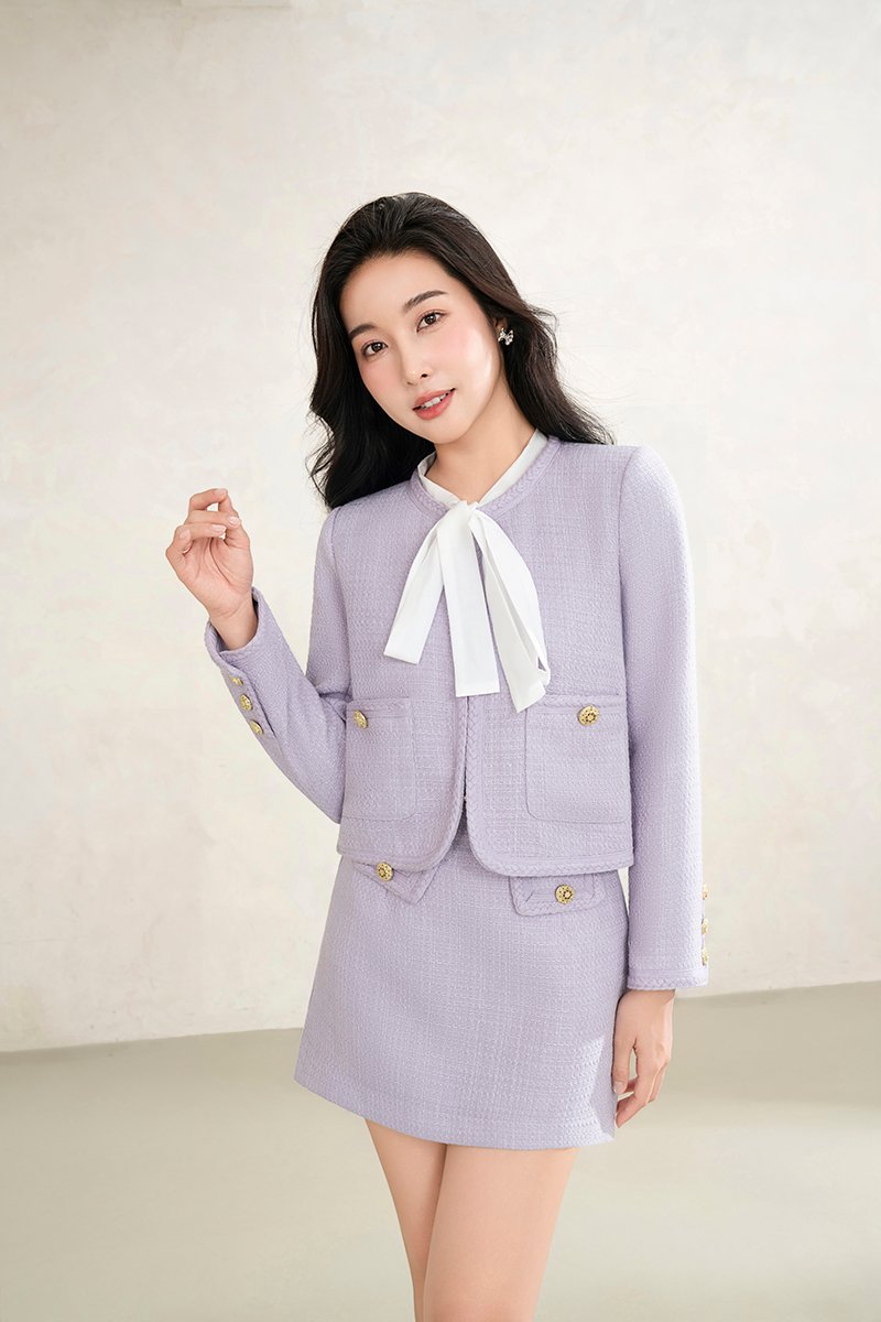 Byeol Tweed Jacket in Lavender
