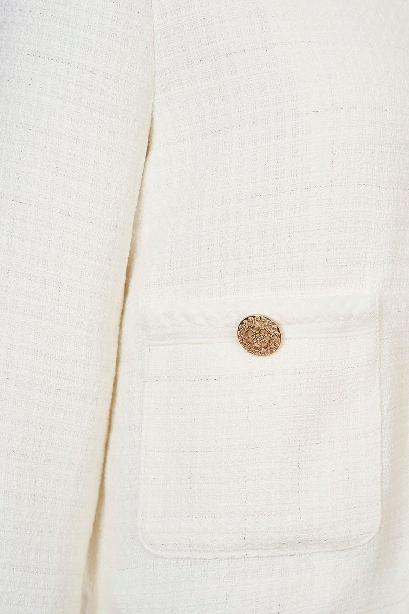 Byeol Tweed Jacket in Creamy White