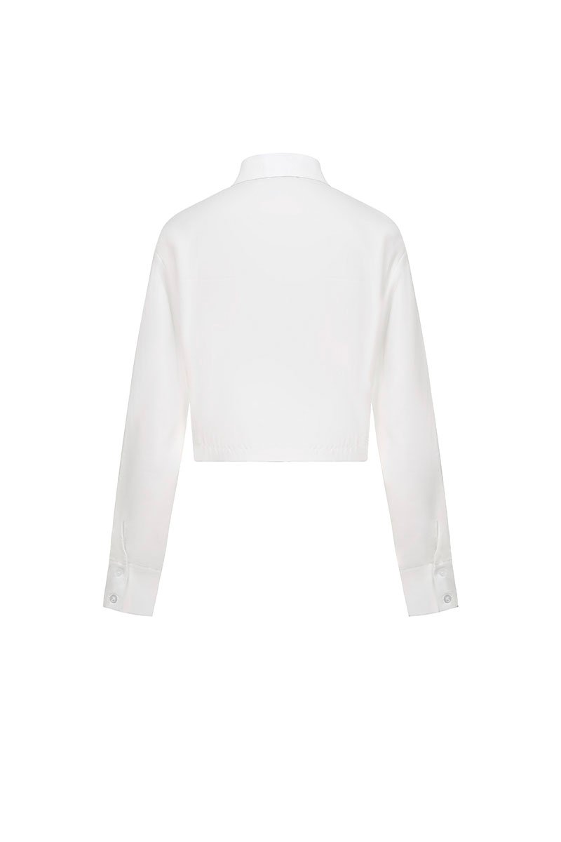 Jiyu Cropped Shirt in Iconic White