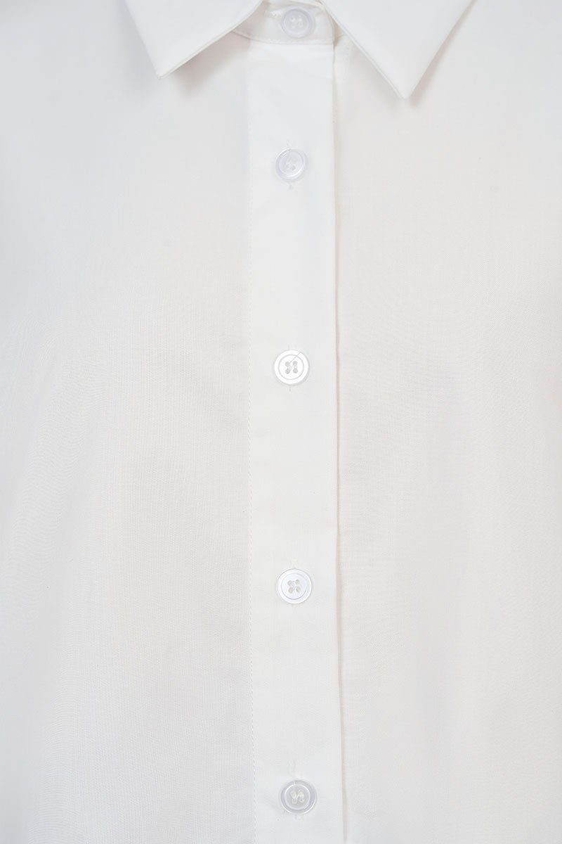 Jiyu Cropped Shirt in Iconic White