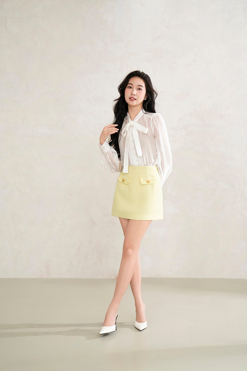 Kim Mini Skort in Daffodil Yellow