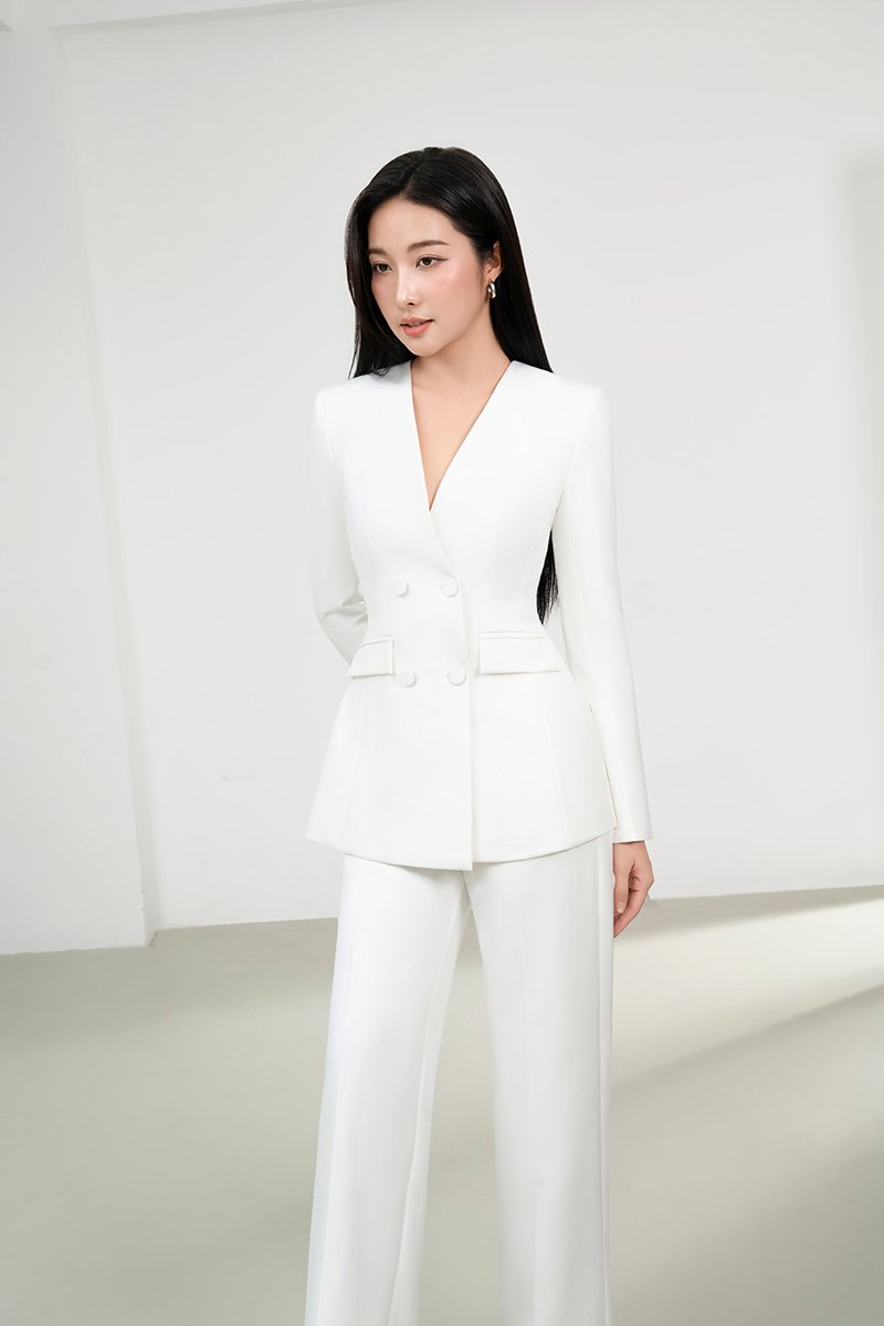 Miyeon Tailored Pants in Iconic White