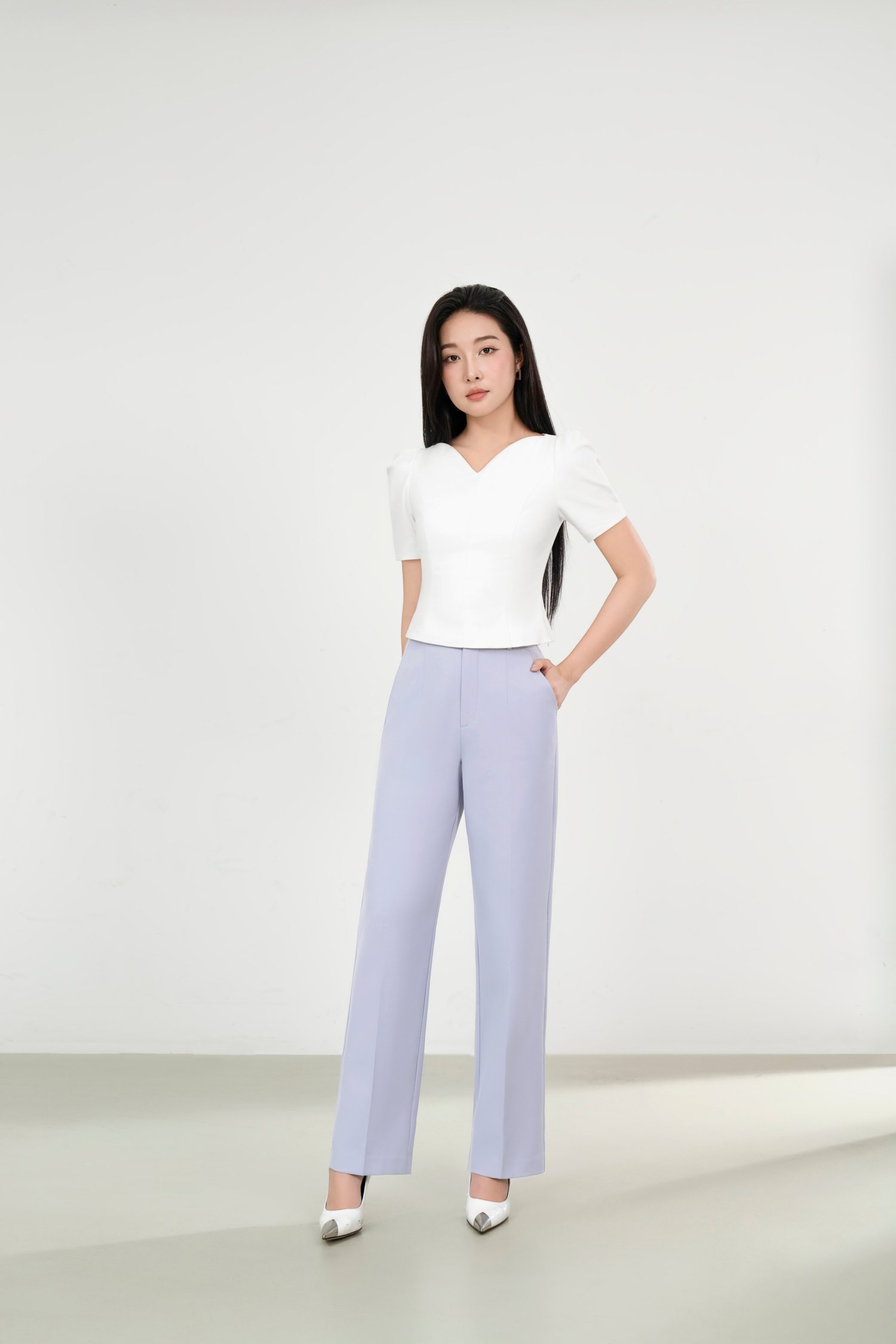 Miyeon Tailored Pants in Storm Cloud