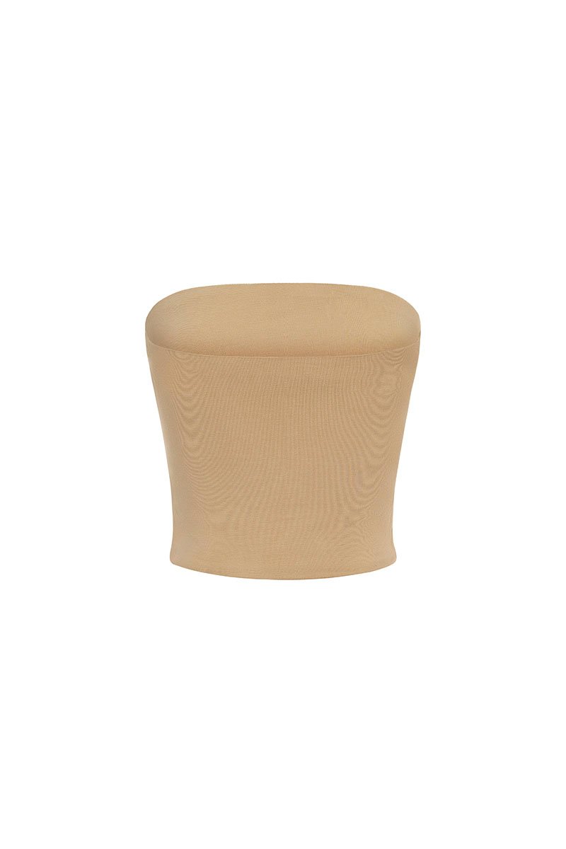 Serin 2-Pcs Pussybow Top in Almond Nude