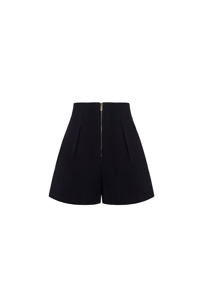 Sion High Waist Shorts in Classic Black