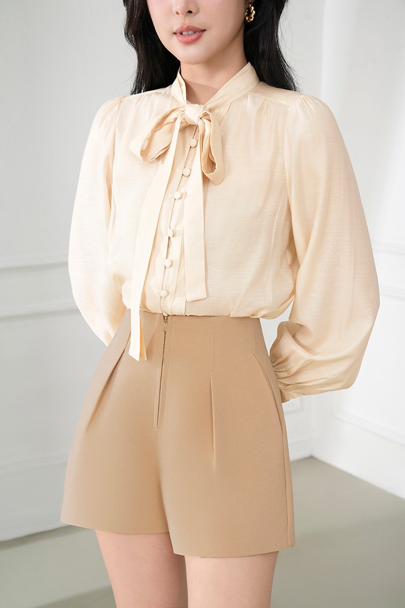 Sion High Waist Shorts in Trench