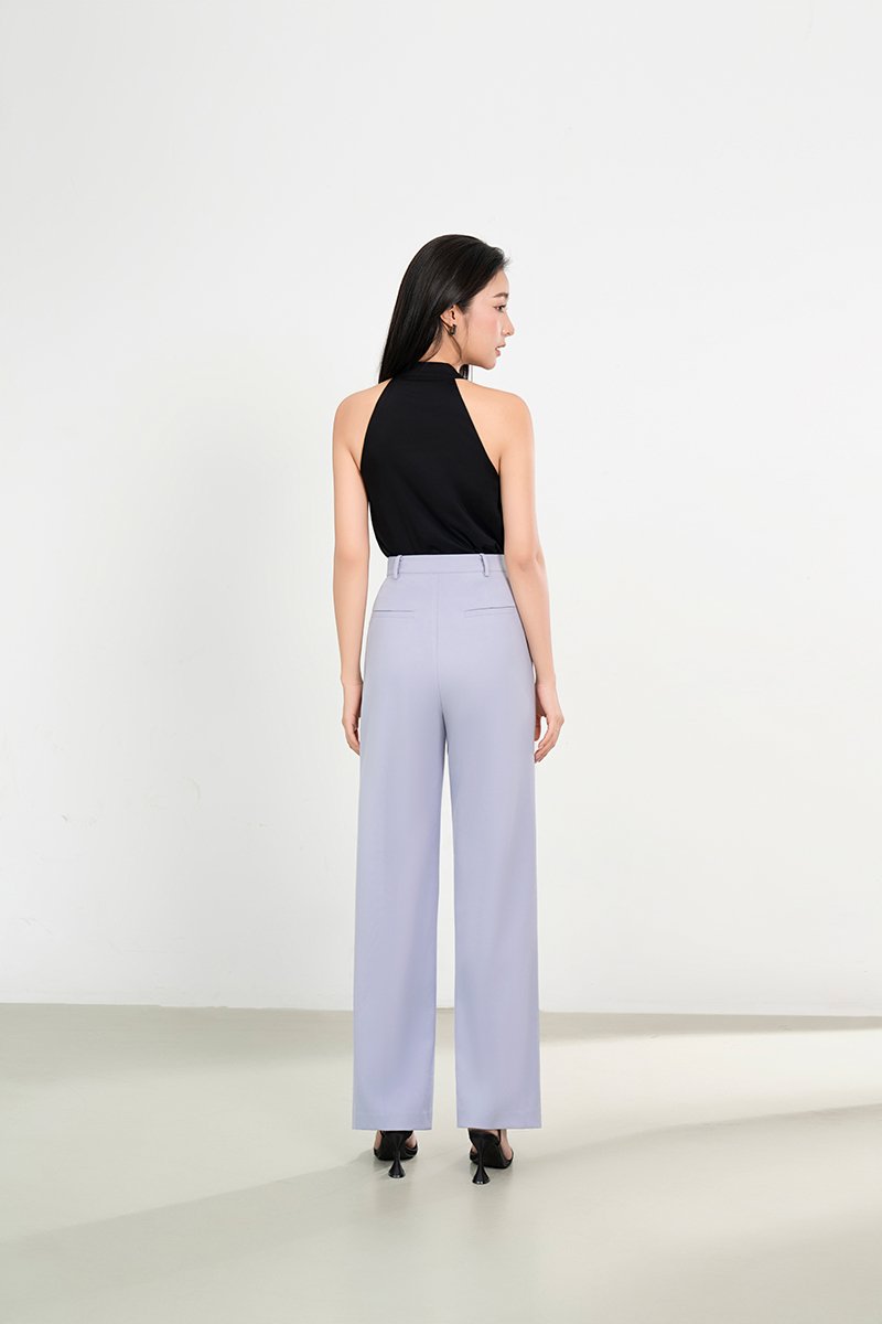 Yeeun Pussybow Halter Top in Classic Black