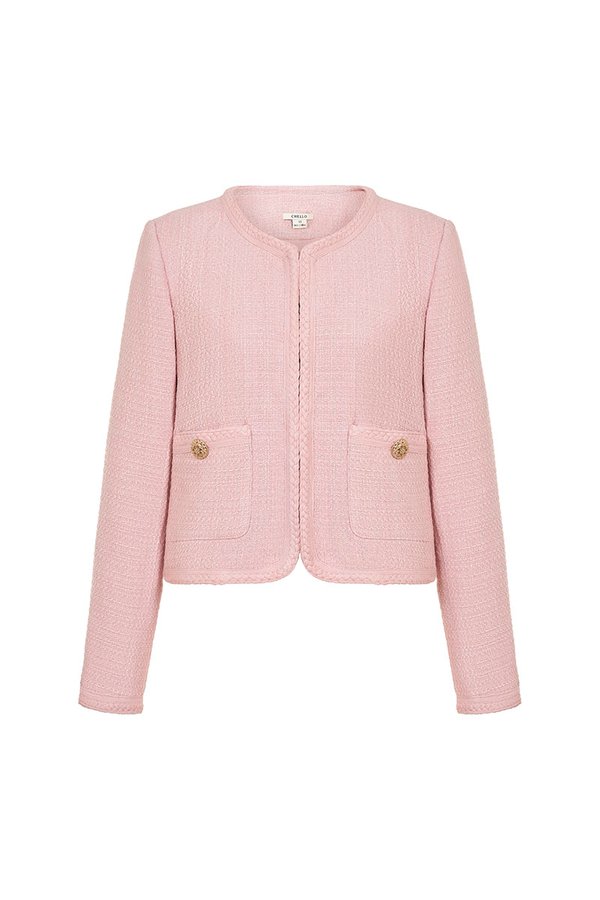 Byeol Tweed Jacket in Rose Pink
