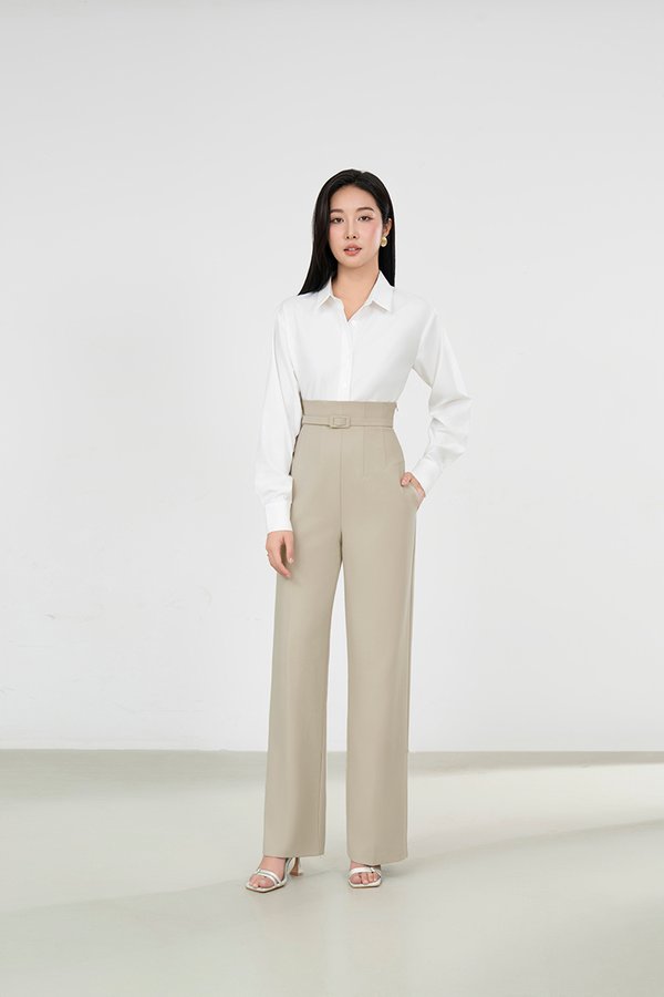 Dami Corset High Waist Pants in Greige