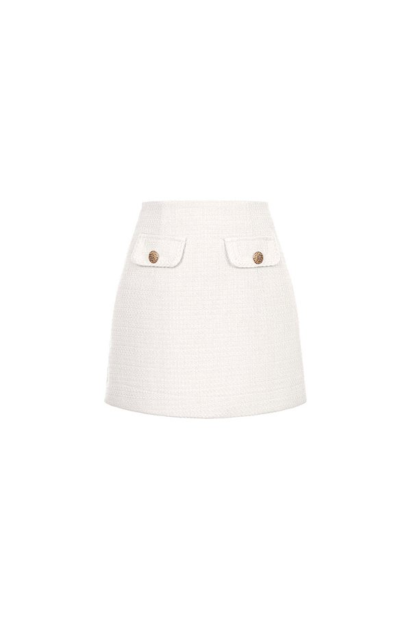 Kim Mini Skort in Creamy White