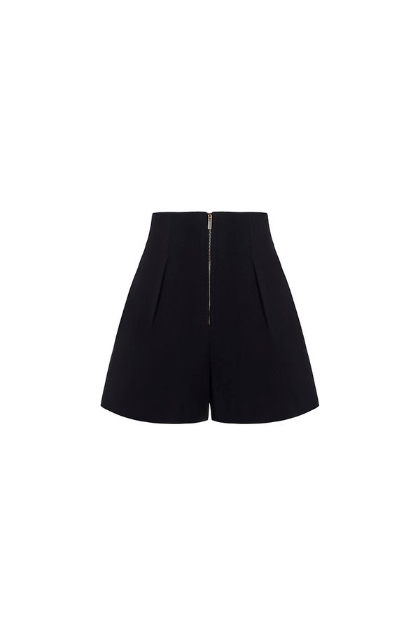 Sion High Waist Shorts in Classic Black