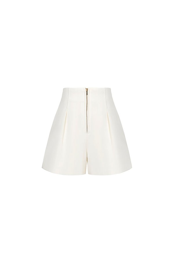 Sion High Waist Shorts in Iconic White