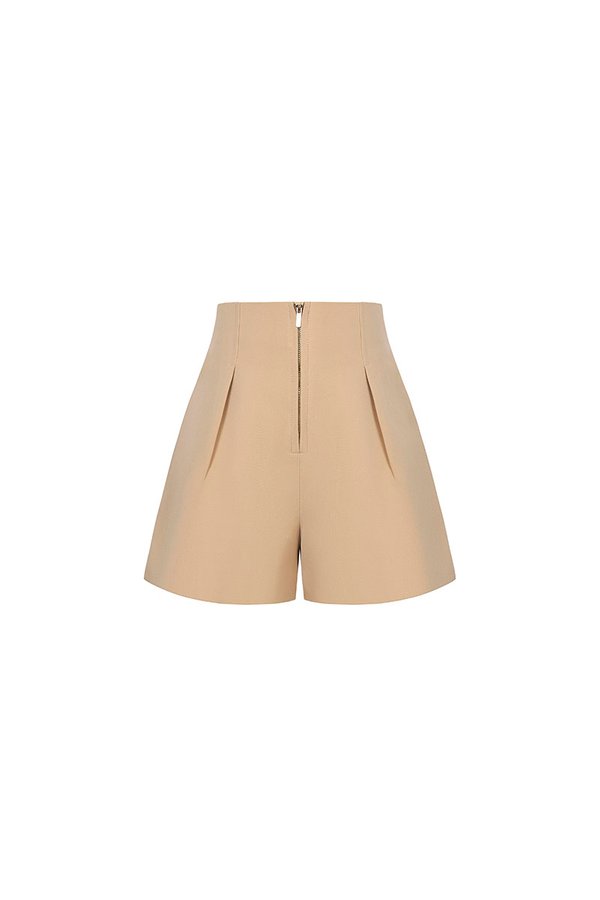 Sion High Waist Shorts in Trench