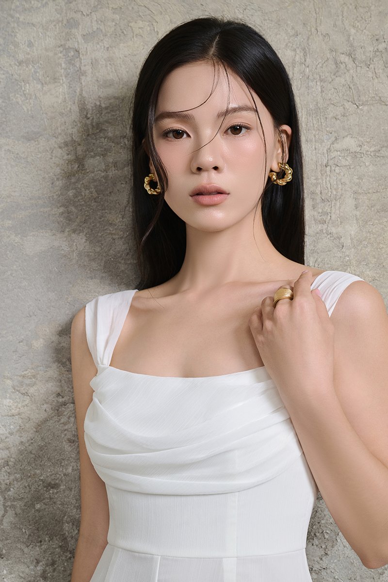 Arelli Cowl Jumpsuit in Iconic White