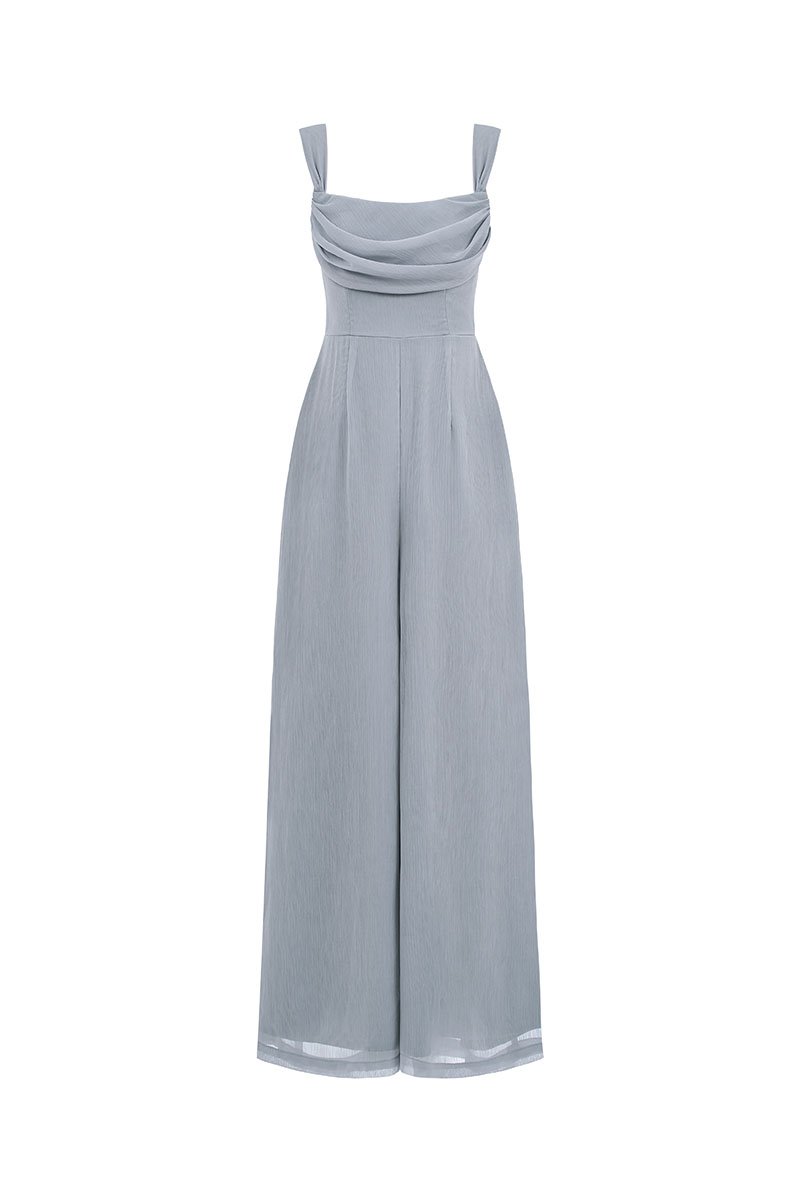 Arelli Cowl Jumpsuit in Serenity Blue