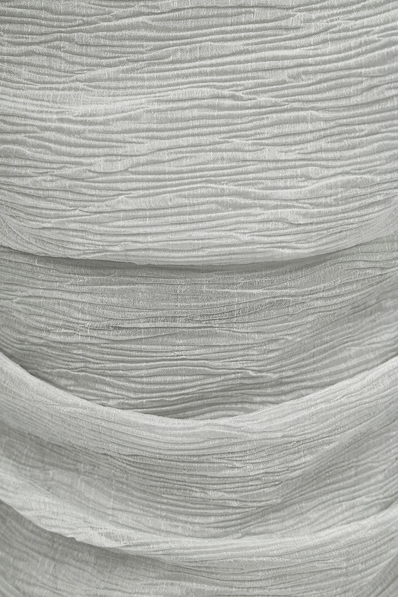 Arwen Draped Sweetheart Top in Dove Grey