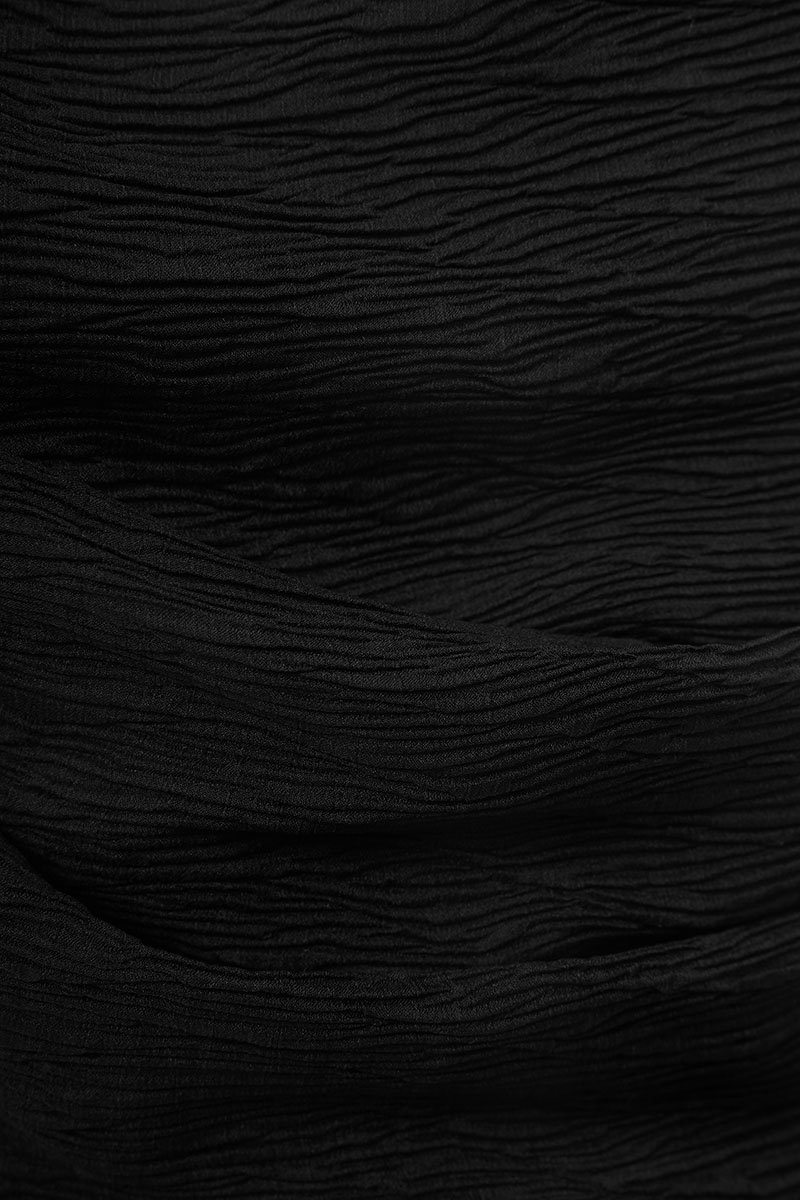 Arwen Draped Sweetheart Top in Classic Black