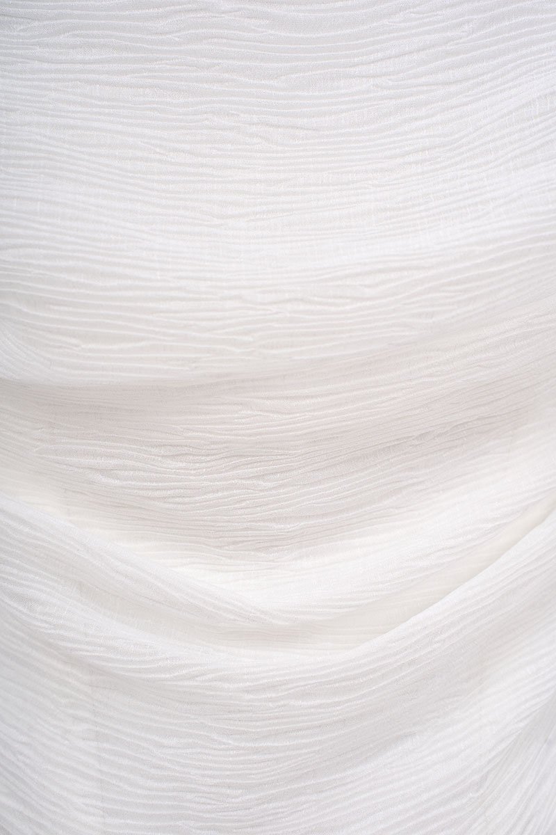 Arwen Draped Sweetheart Top in Iconic White