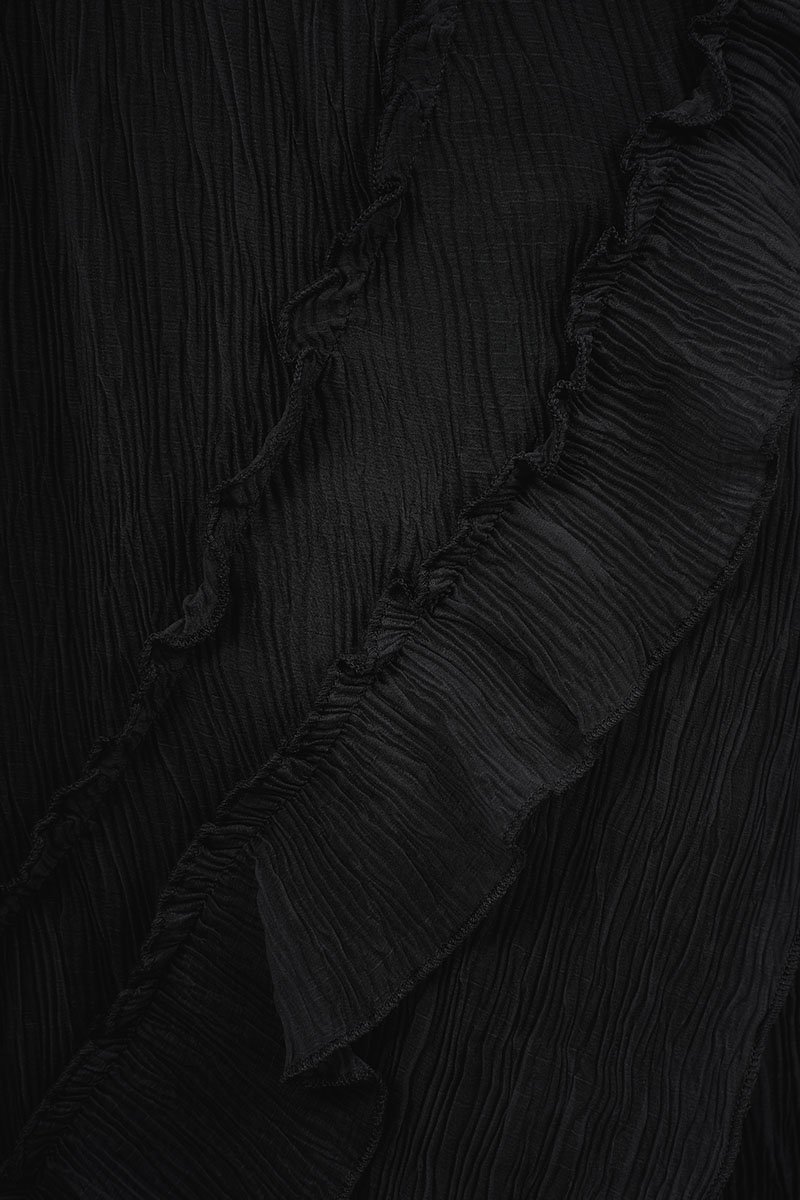 Arwen Panel Midi Skirt in Classic Black