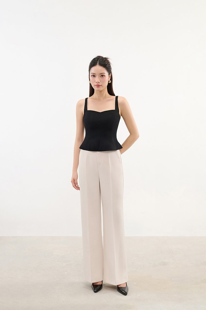 Celeste Padded Sweetheart Top in Classic Black