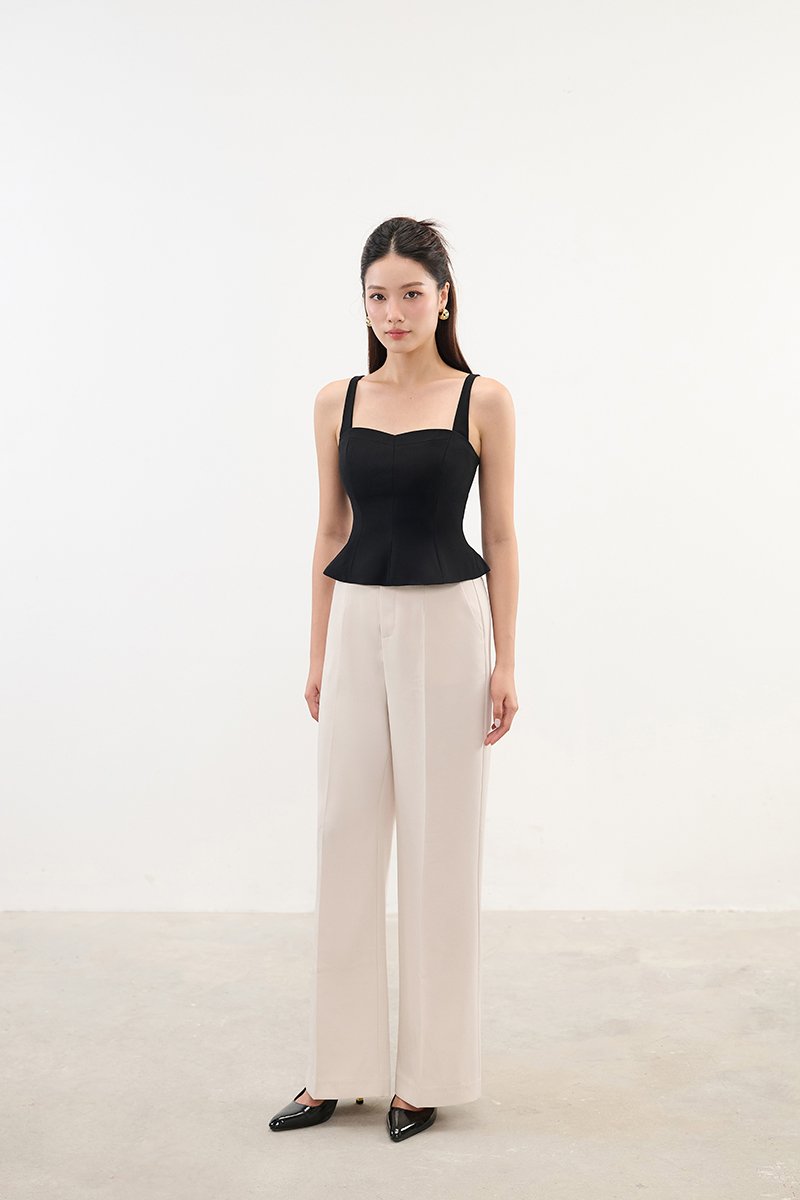 Celeste Padded Sweetheart Top in Classic Black