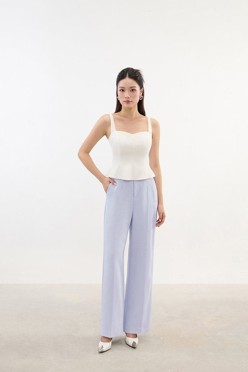 Celeste Padded Sweetheart Top in Iconic White