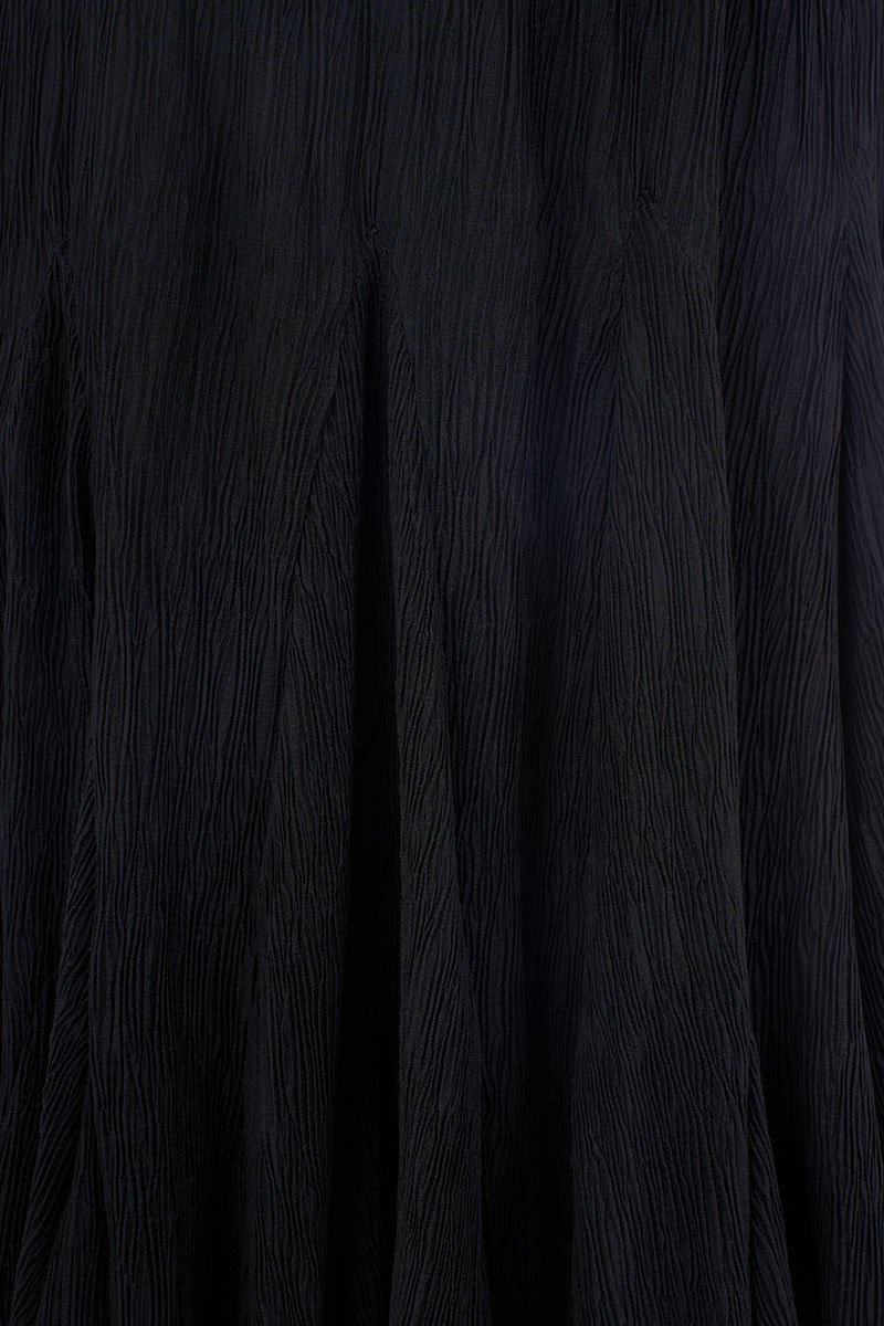 Celia Gusset Midi Skirt in Classic Black