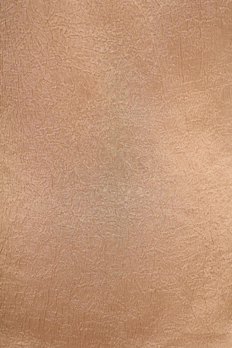 Eira Asymmetrical Drape Top in Apricot Bronze