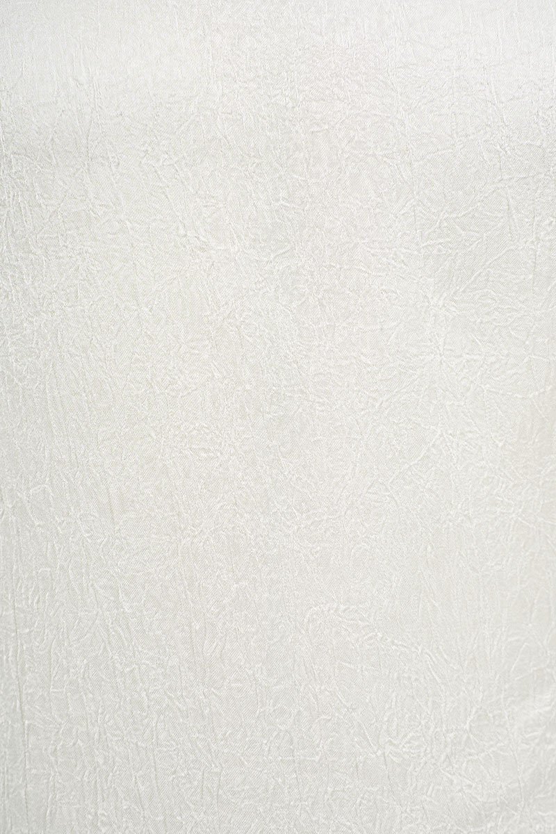 Eira Asymmetrical Drape Top in Silver Mist