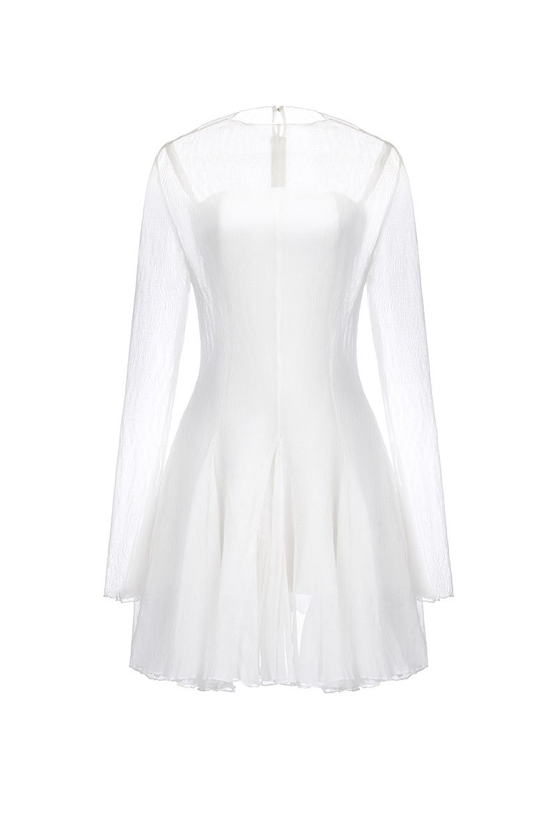 Ingrid Gusset Mini Dress with Padded Inner Dress in Iconic White