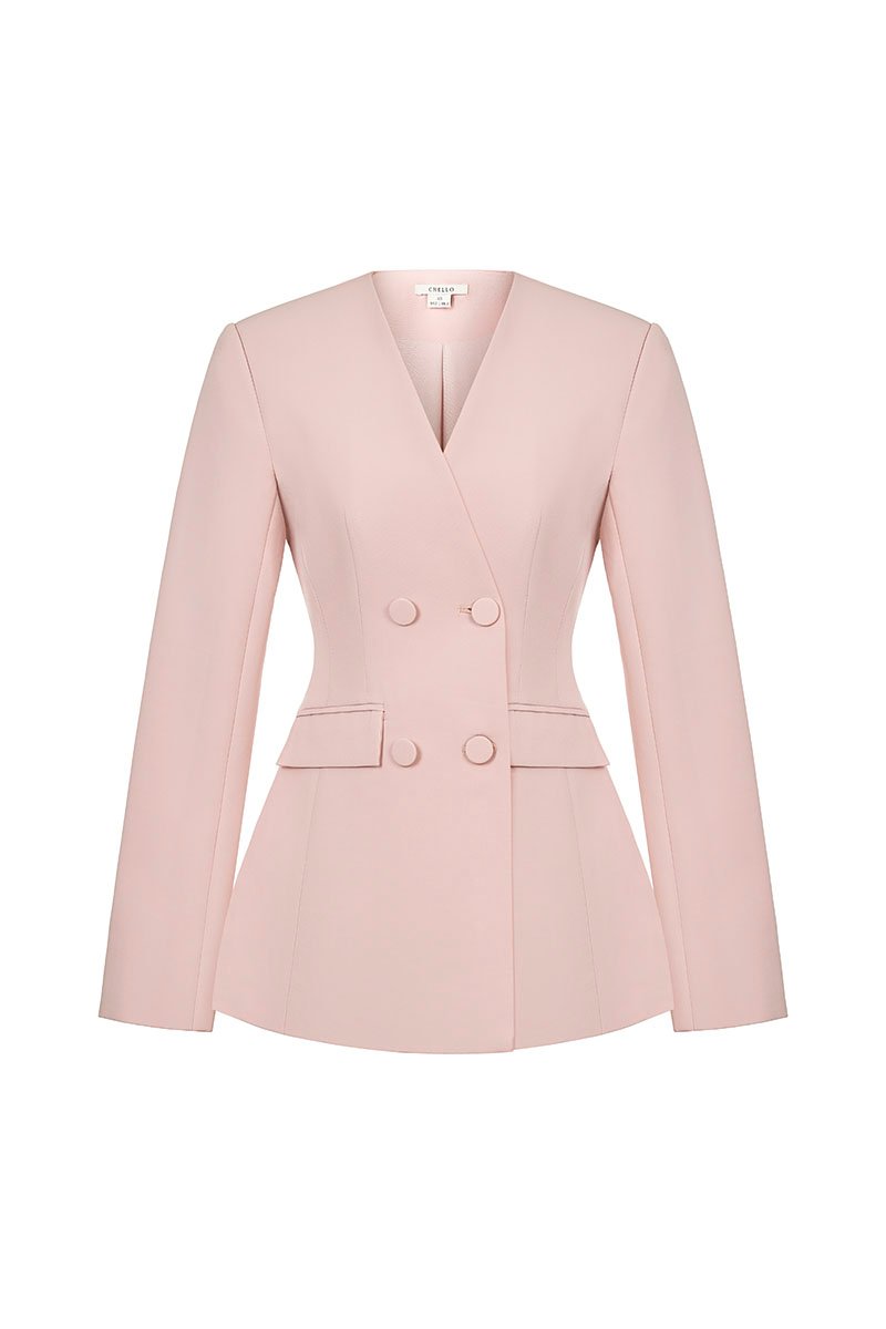 Miyeon Tailored Blazer in Nude Pink
