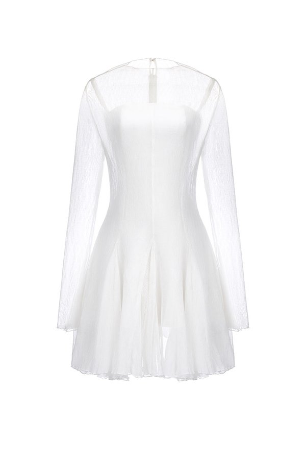 Ingrid Gusset Mini Dress with Padded Inner Dress in Iconic White