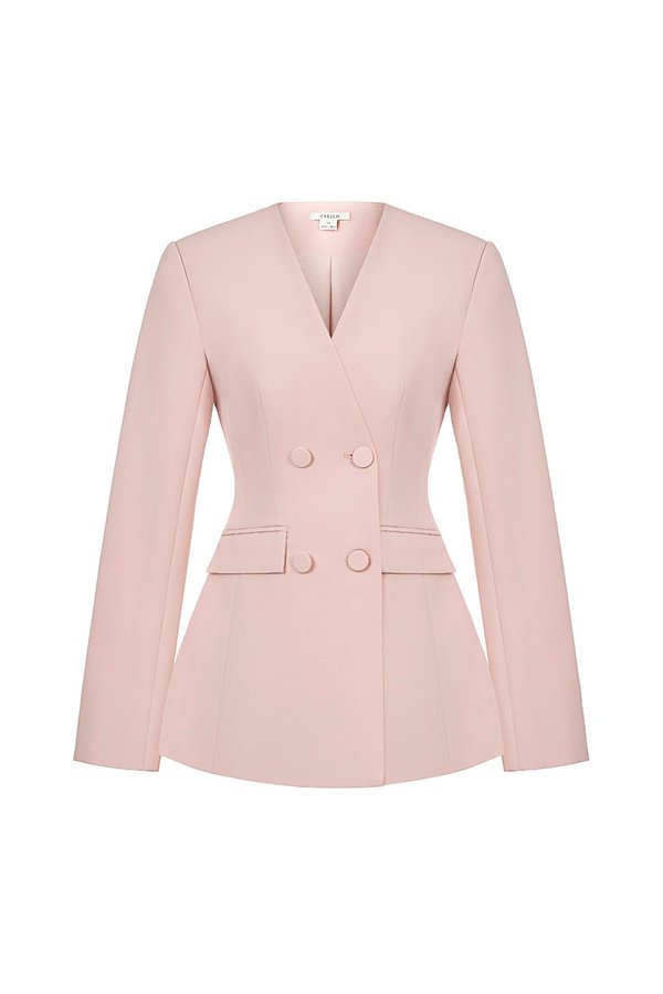 Miyeon Tailored Blazer in Nude Pink