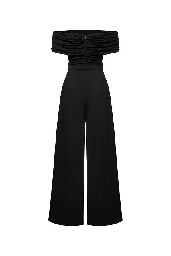 Piper Off Shoulder Jumpsuit in Classic Black