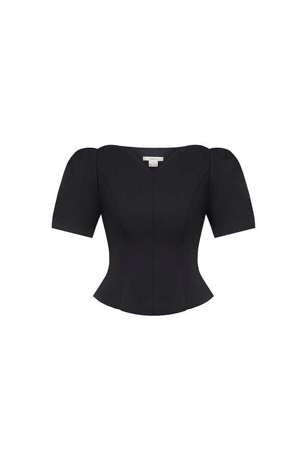 Yoomi Padded Sweetheart Top in Classic Black