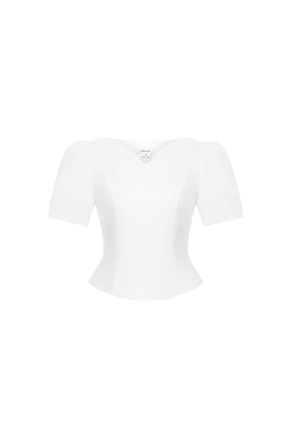 Yoomi Padded Sweetheart Top in Iconic White