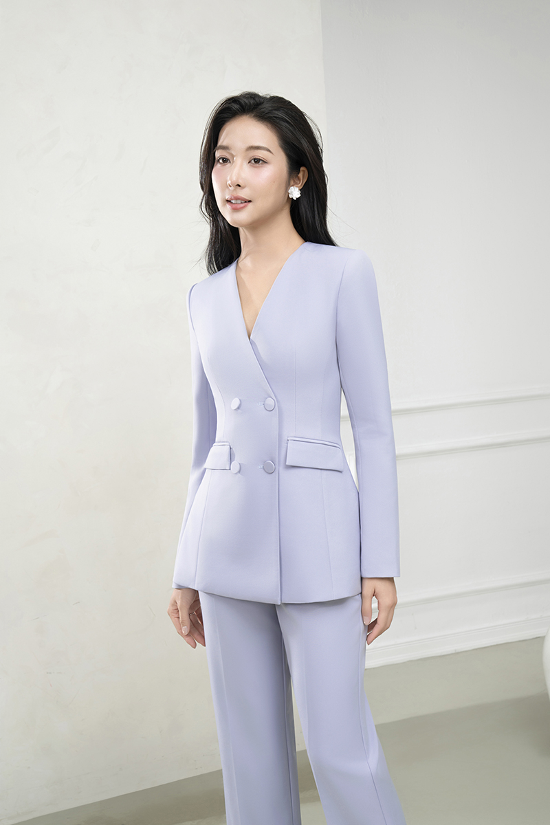 Miyeon Tailored Blazer in Storm Cloud Chello