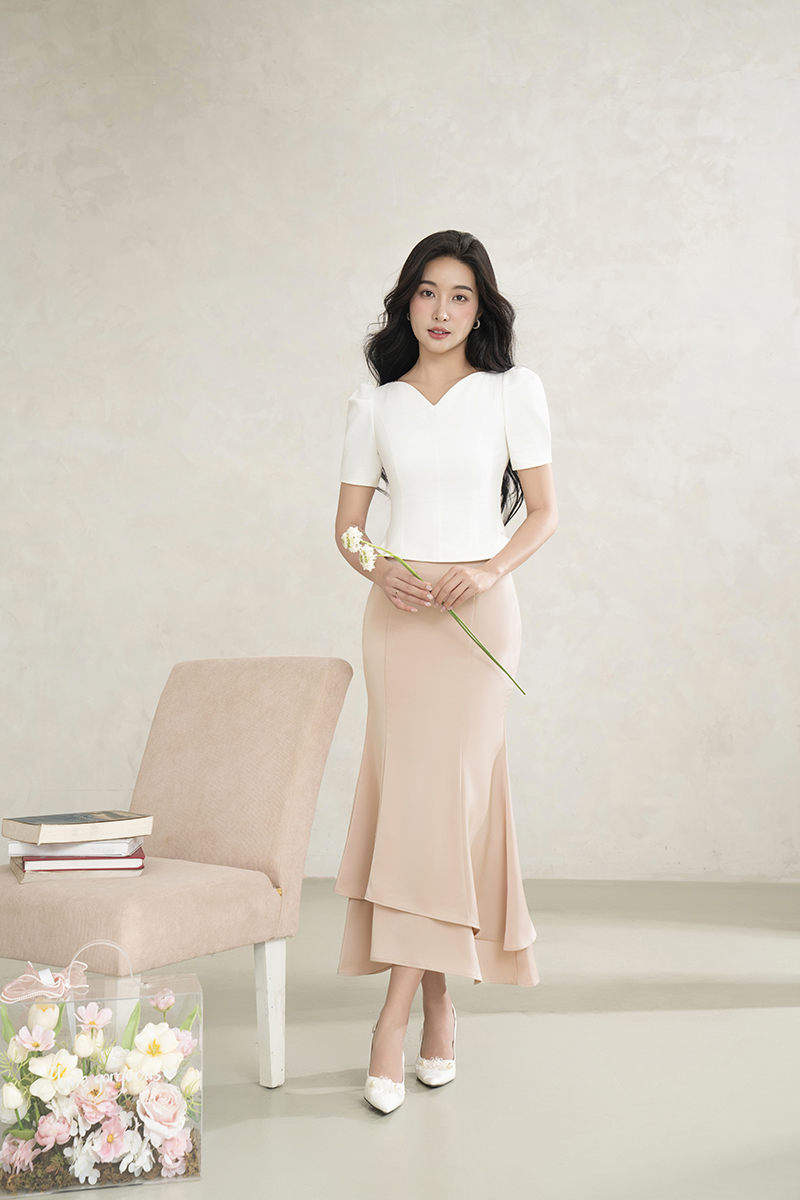 Rosy bare & Rosy mermaid skirt ワンピース M me eme Rosy bare