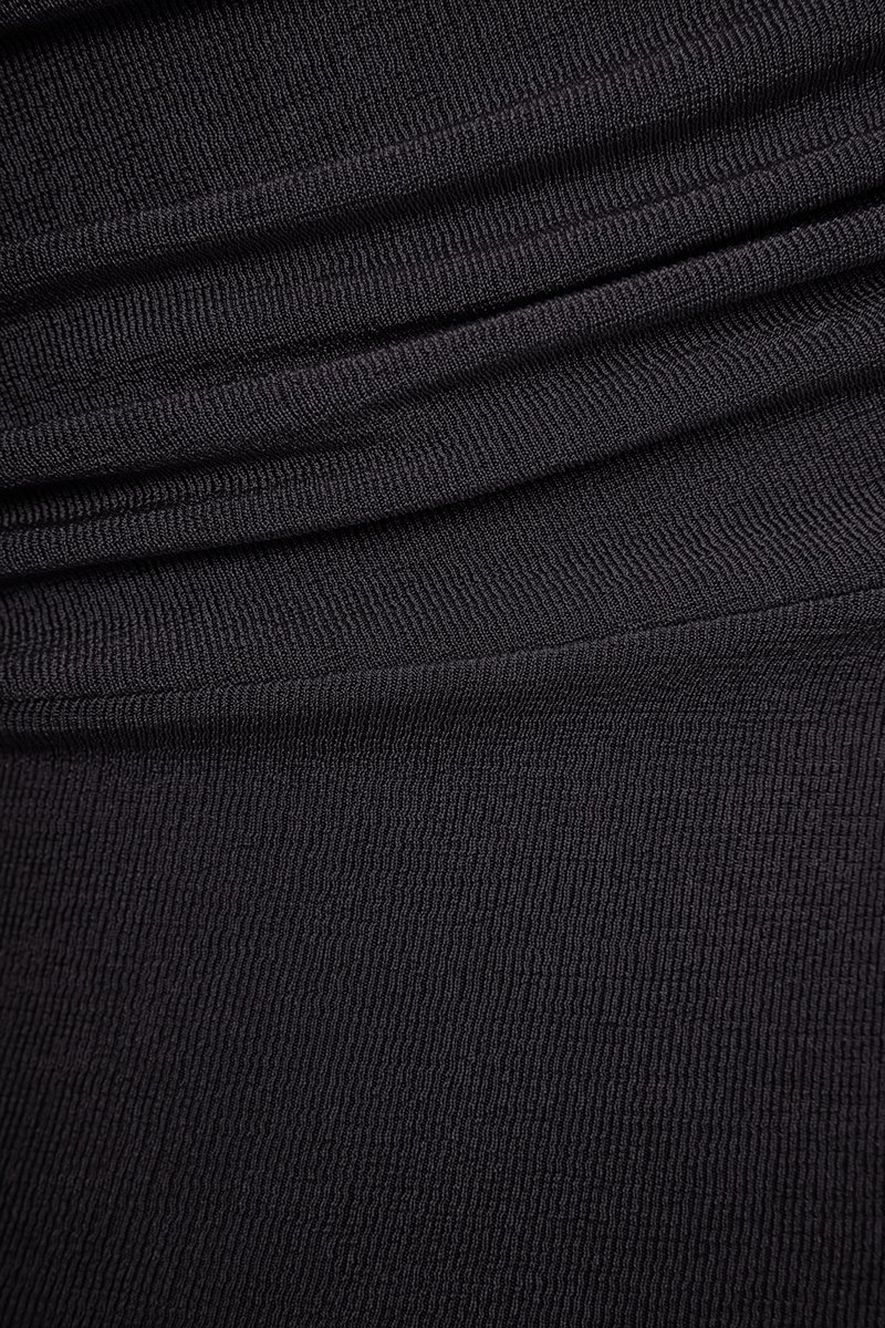 Alexa Drape Knit Top in Classic Black