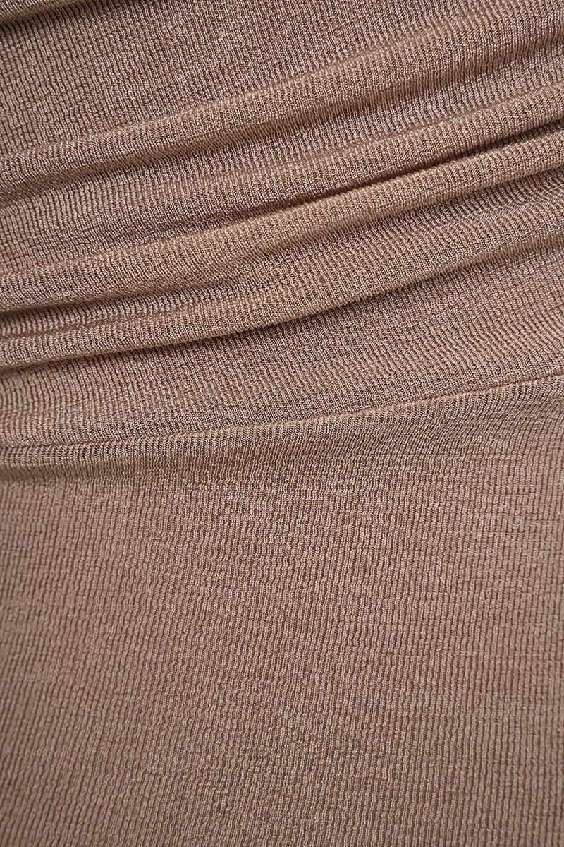 Alexa Drape Knit Top in Dusty Terra