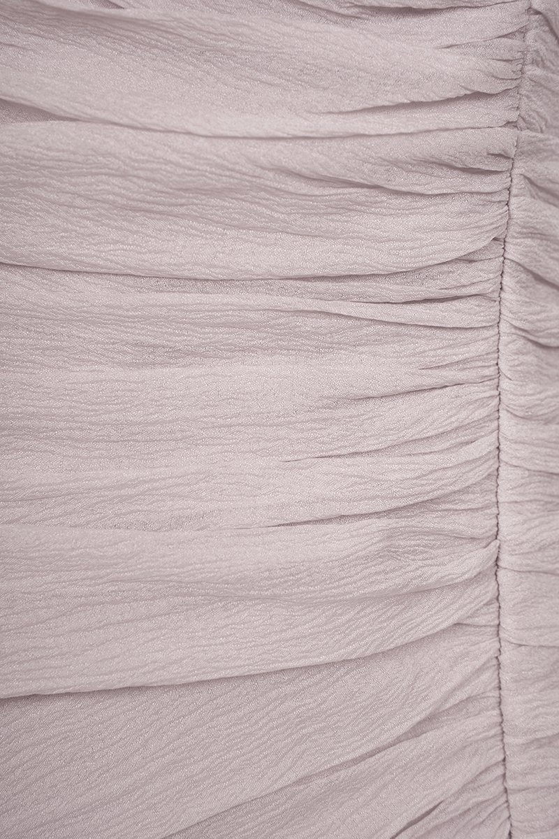 Blythe Padded Asymmetrical Structured Top in Smoky Mauve