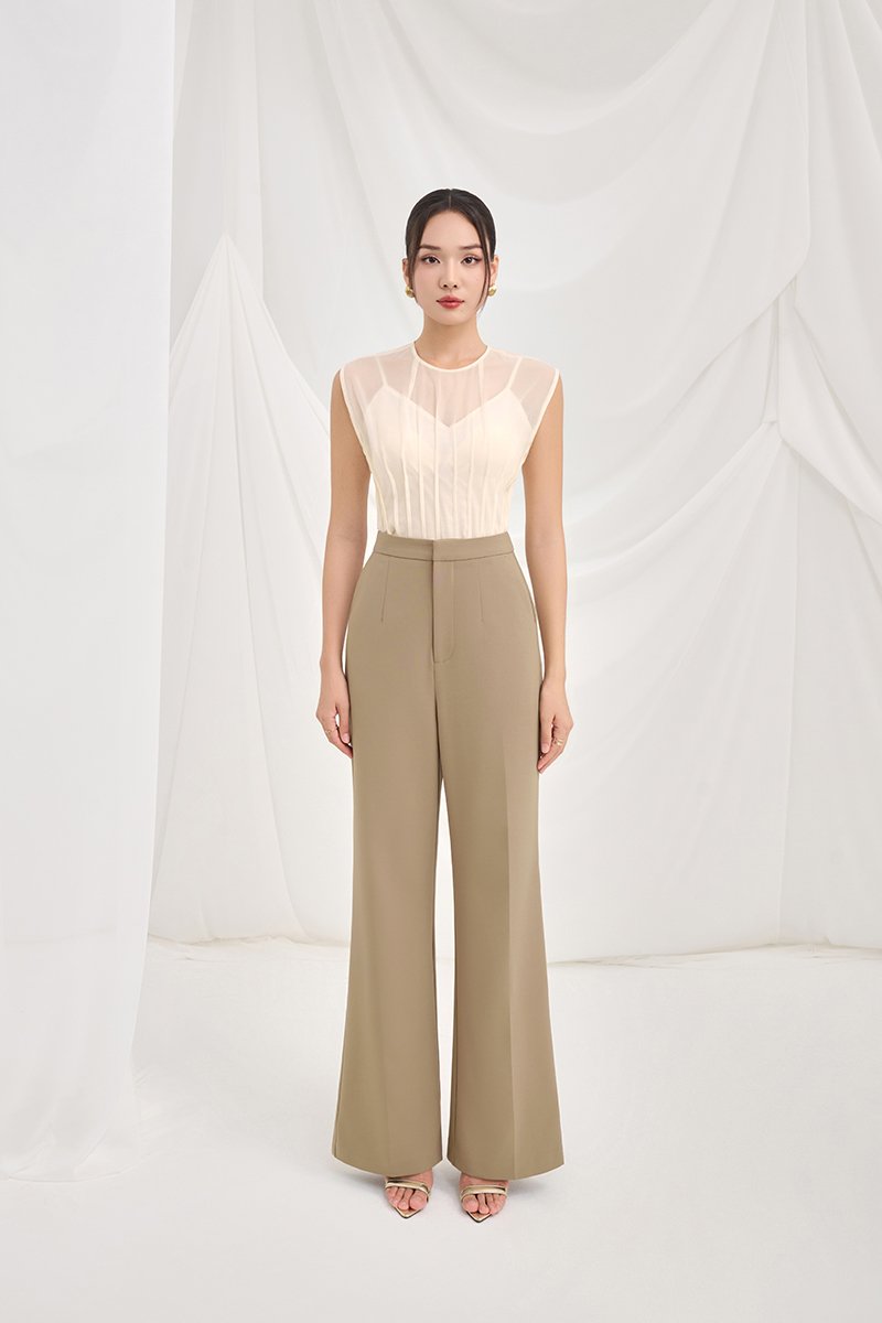 Brooklyn Straight Pants in Soft Khaki