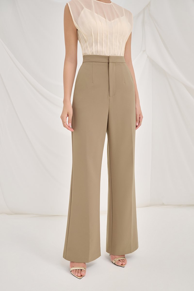 Brooklyn Straight Pants in Soft Khaki