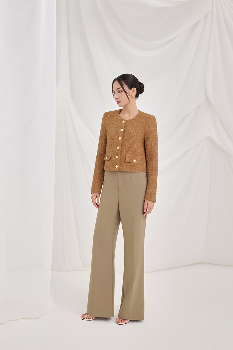Brooklyn Straight Pants in Soft Khaki