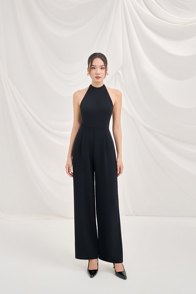 Camden Padded Halter Jumpsuit in Classic Black