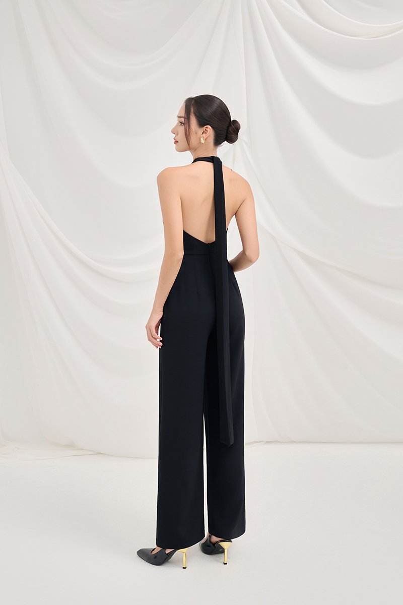 Camden Padded Halter Jumpsuit in Classic Black