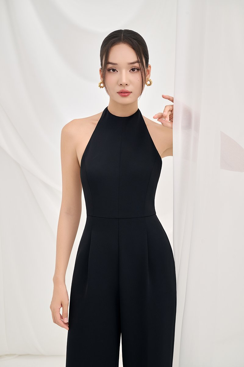 Camden Padded Halter Jumpsuit in Classic Black