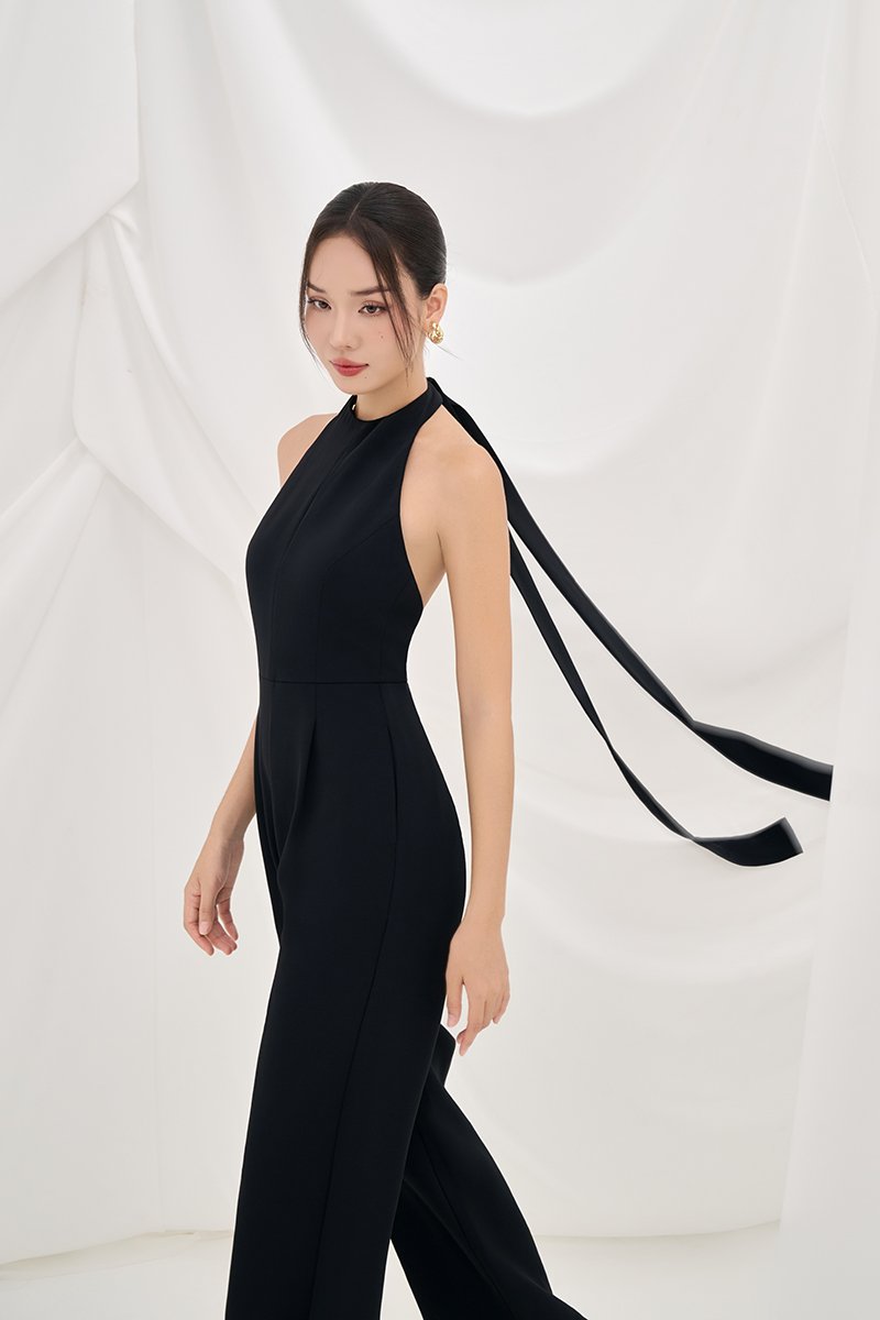 Camden Padded Halter Jumpsuit in Classic Black