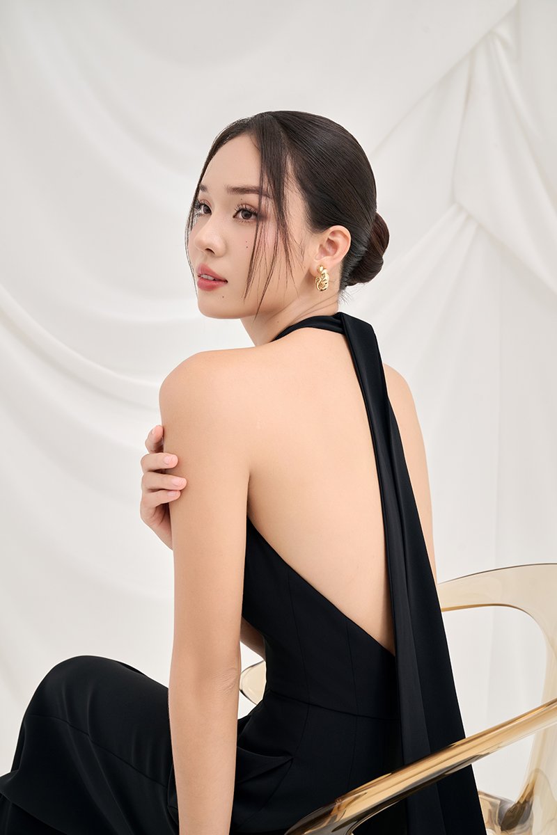 Camden Padded Halter Jumpsuit in Classic Black